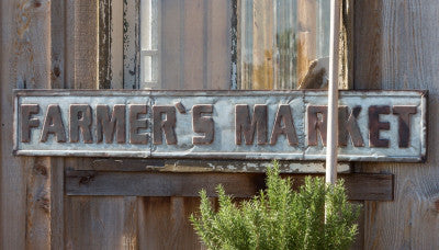 Metal Farmers Market Sign