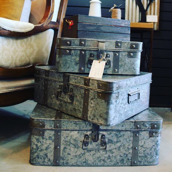 Galvanized Suitcases